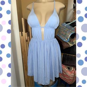 Ruched Skirt Mini Dress in Ivory. Tag attached.